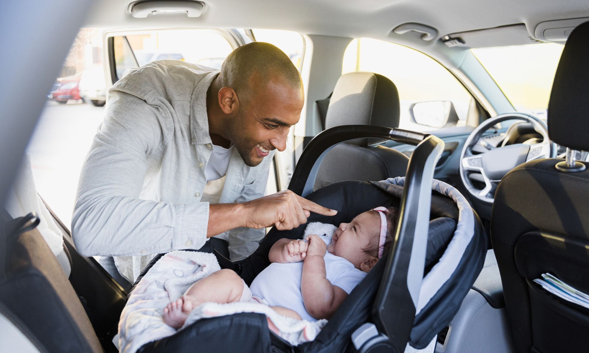 Baby in auto Getty Images