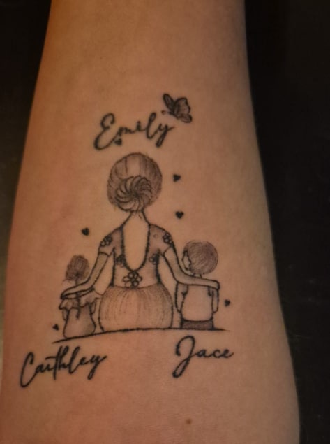 Tattoo overleden kindje Facebook