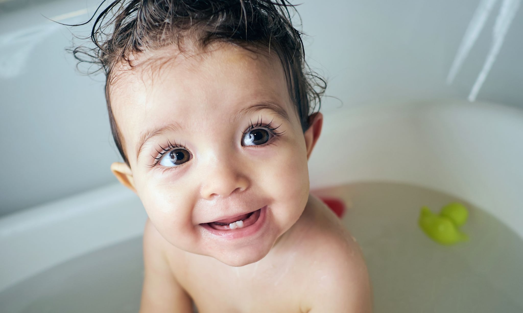 Doorkomende tandjes baby Getty Images