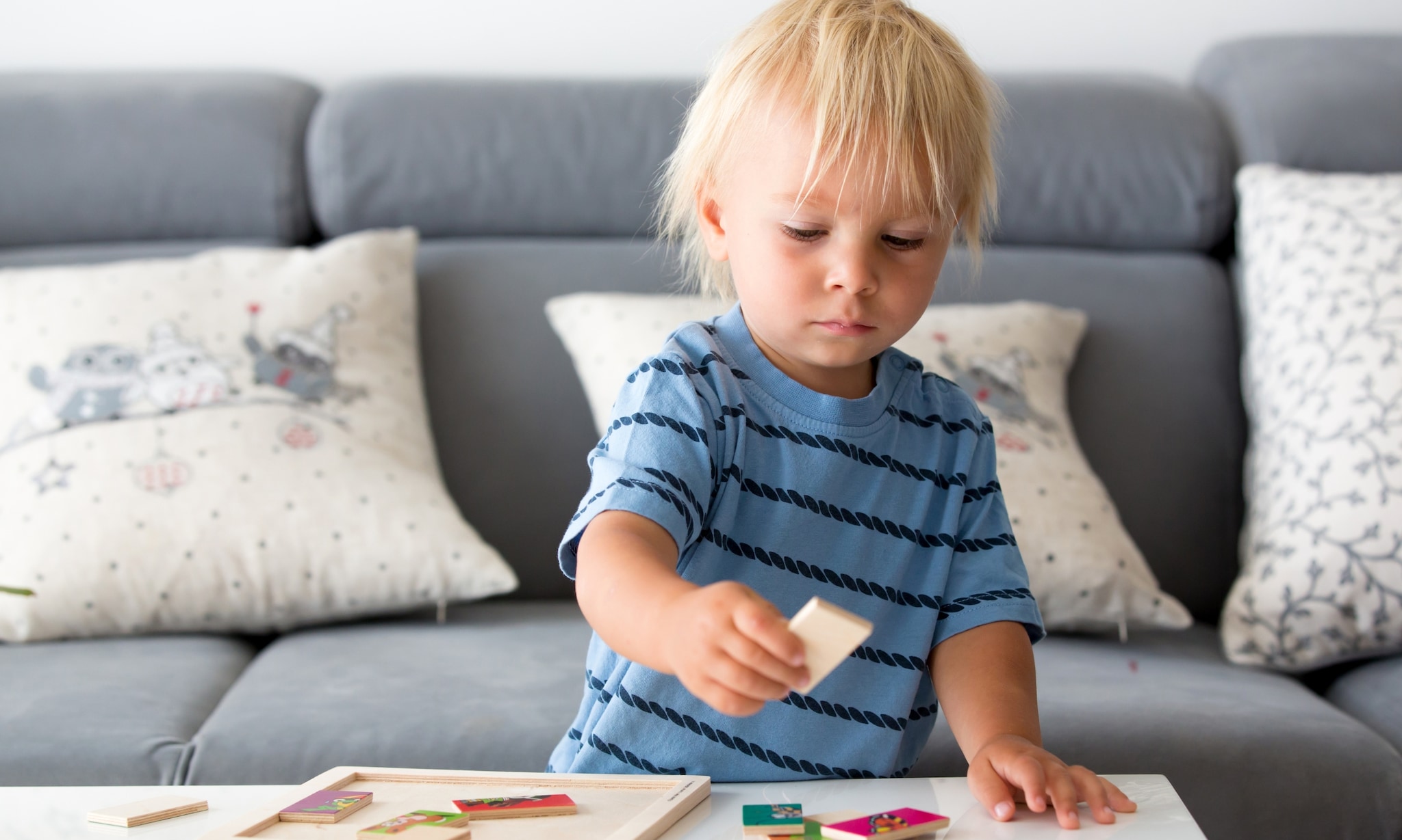 Peuter spelen met puzzel Getty Images