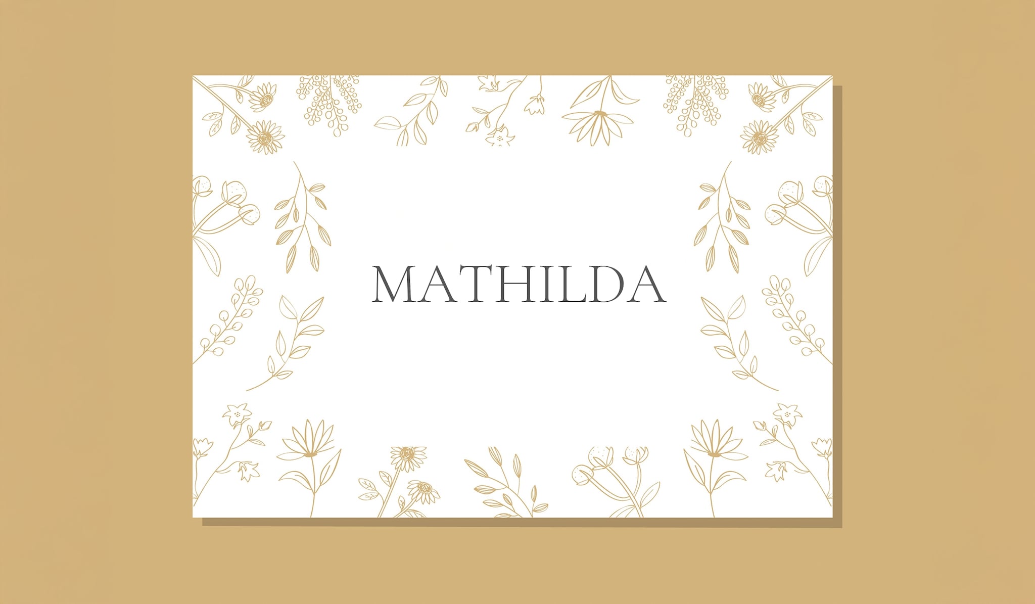Geboortekaartje voor babynaam Mathilda Getty images