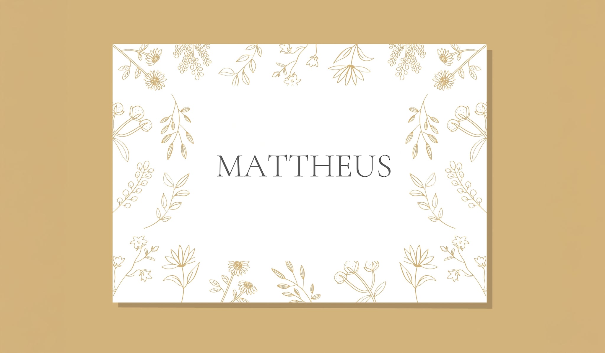 Geboortekaartje voor babynaam Mattheus Getty images