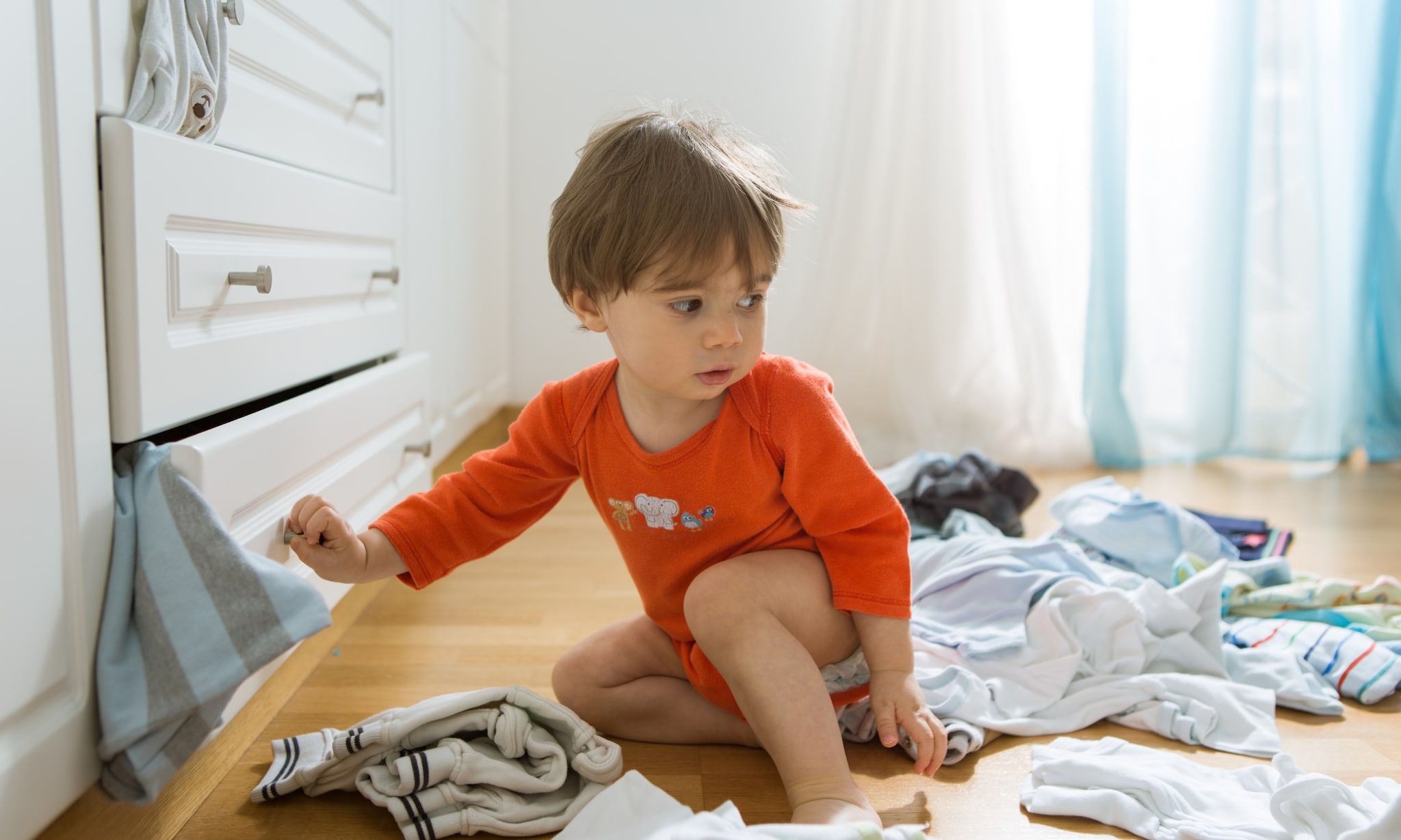 Kind maakt rommel in slaapkamer Getty Images