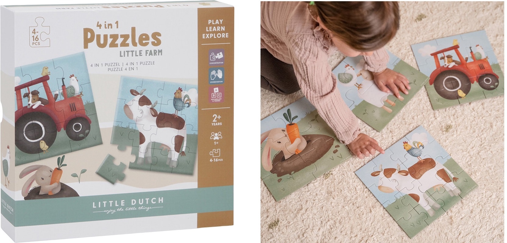 Little Dutch 4 in 1 puzzel Little Dutch