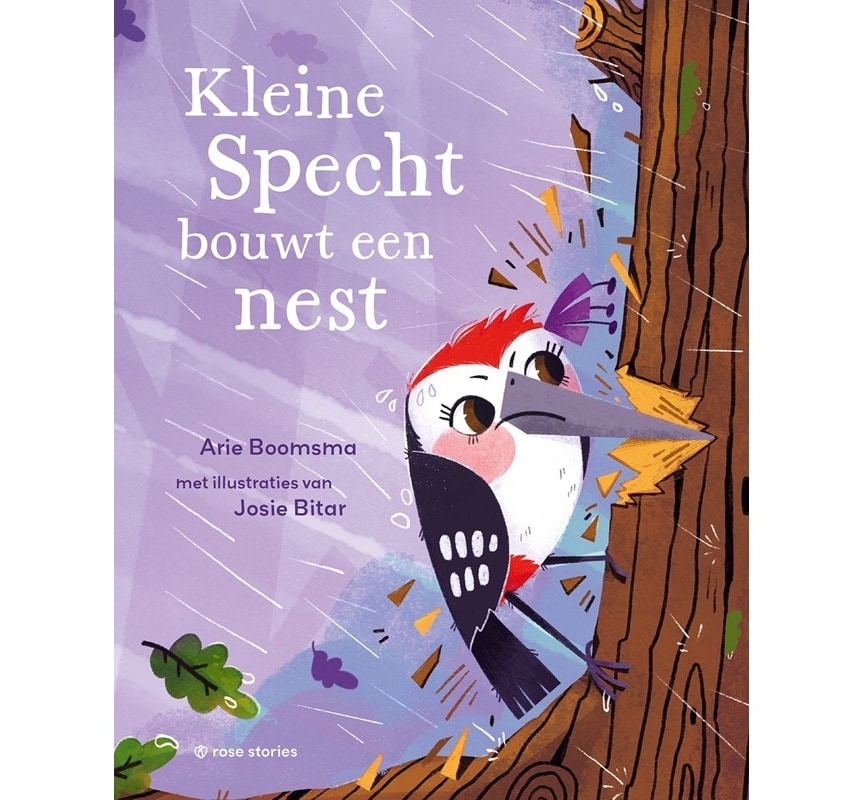 Kleine Specht bouwt een nest - Arie Boomsma Rose Stories