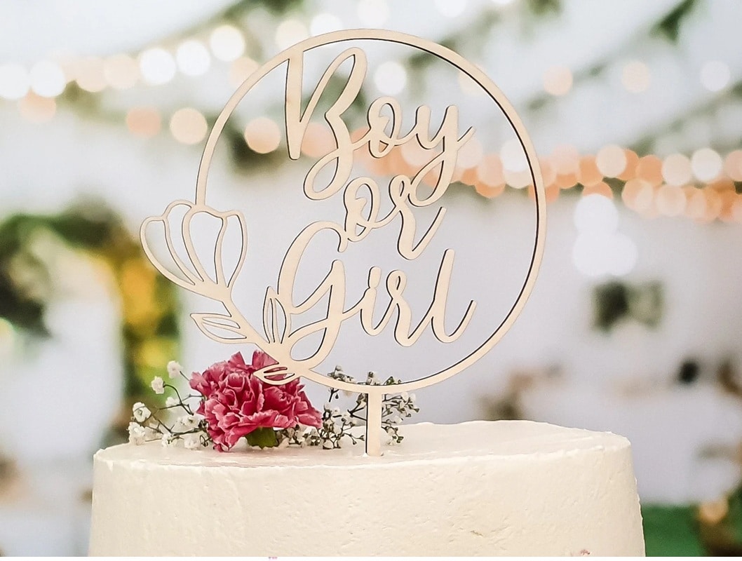 taarttopper gender reveal Suzu Papers (Etsy)