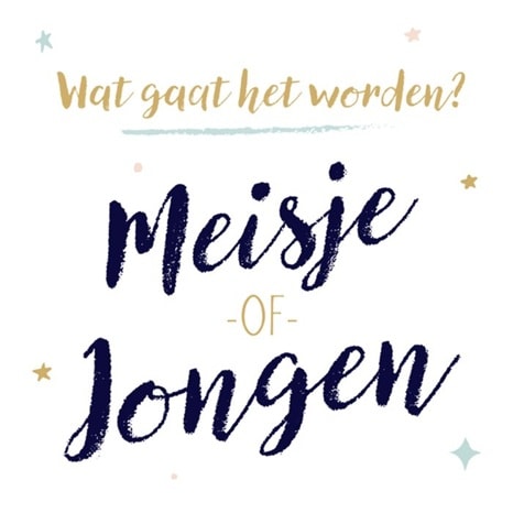 uitnodiging gender reveal Greetz