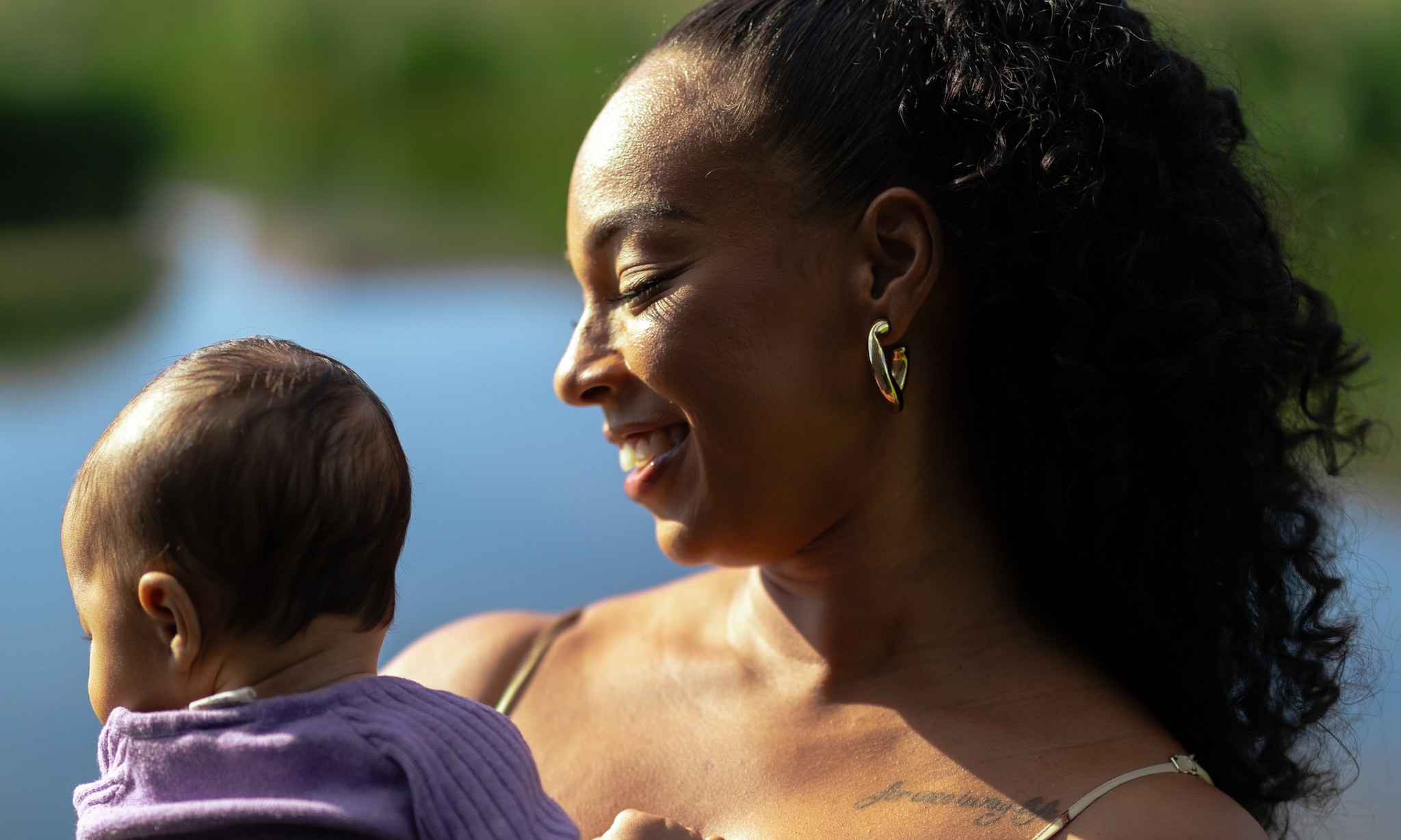 Veronica van Hoogdalem en dochter Kymani.  Ruby Cruden