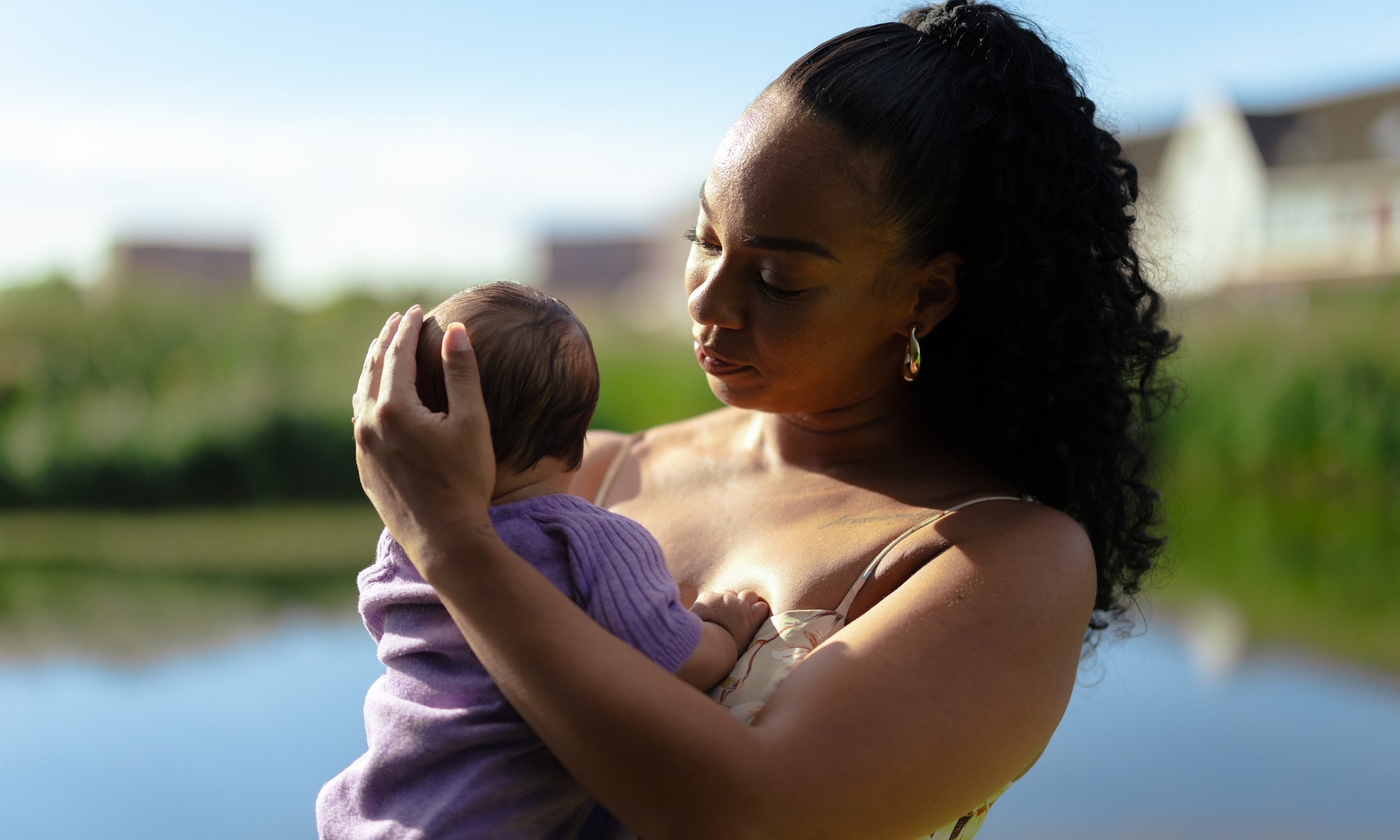 Veronica van Hoogdalem en dochter Kymani.  Ruby Cruden