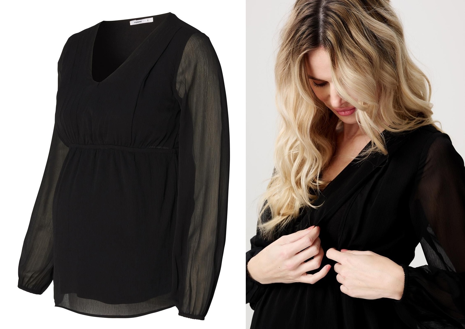 Noppies voedingsblouse zwart Noppies