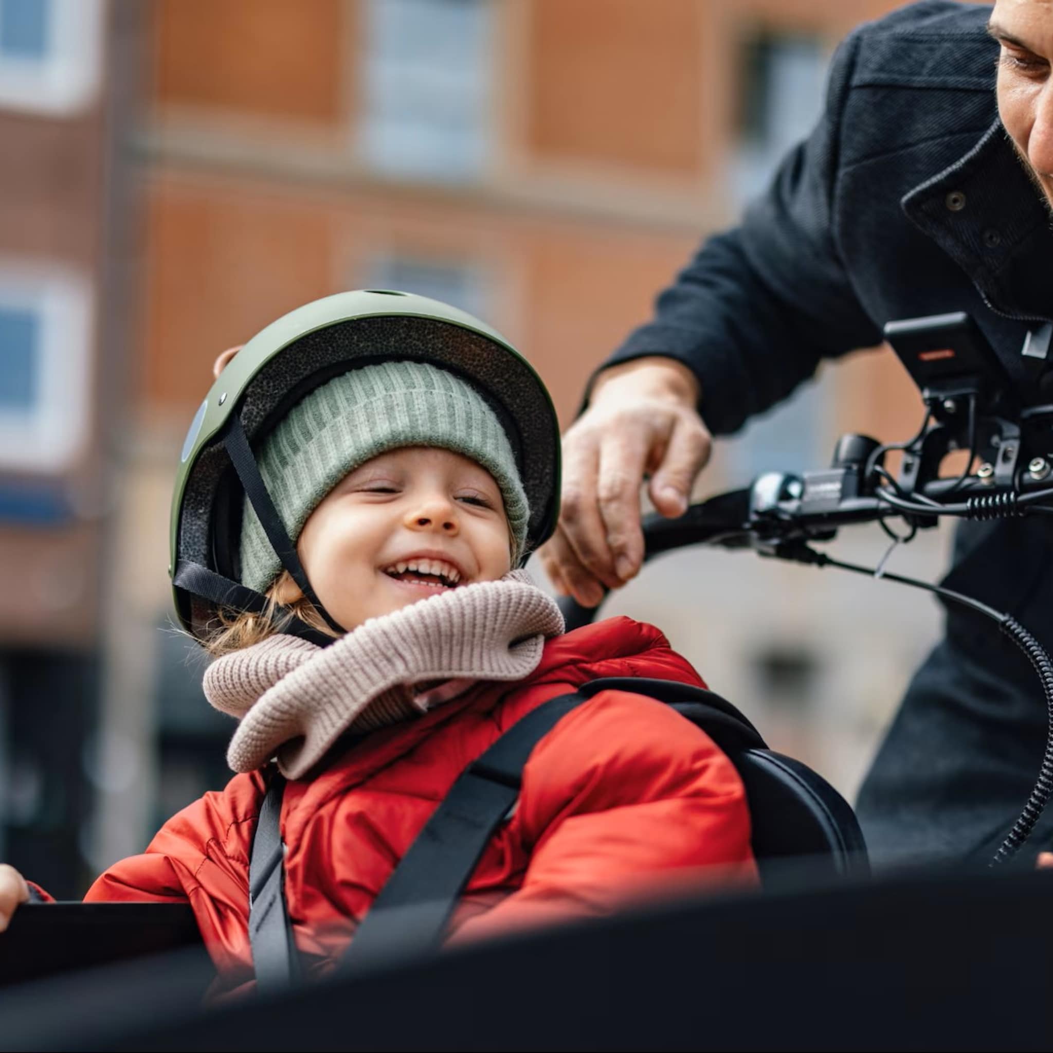 Een bakfiets met stoelverwarming