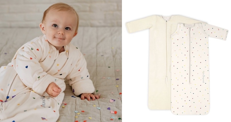 Vierseizoenenslaapzak Puckababy met hartjesprint Puckababy