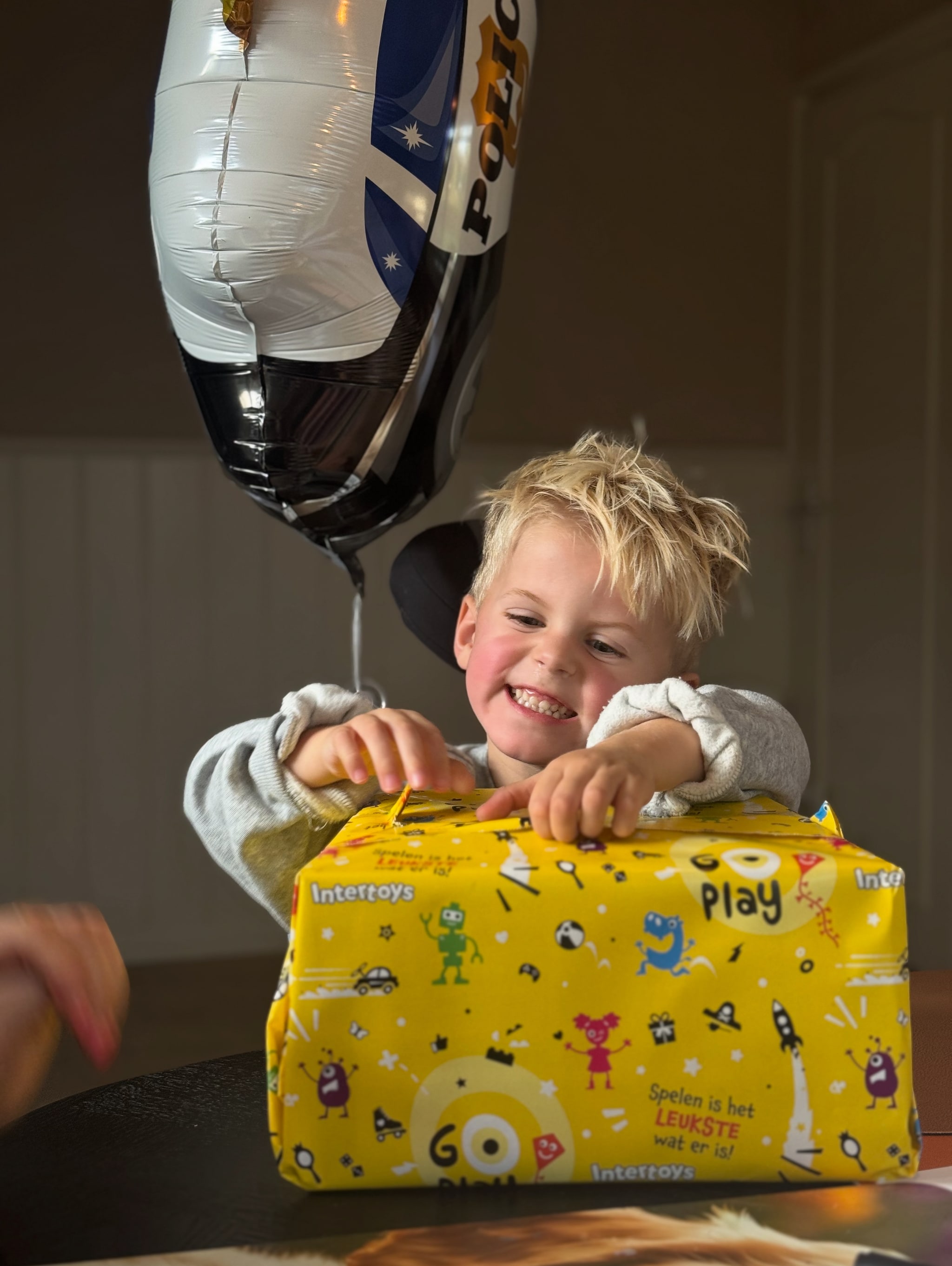 Boaz op zijn 5de verjaardag, afgelopen oktober.  Privé