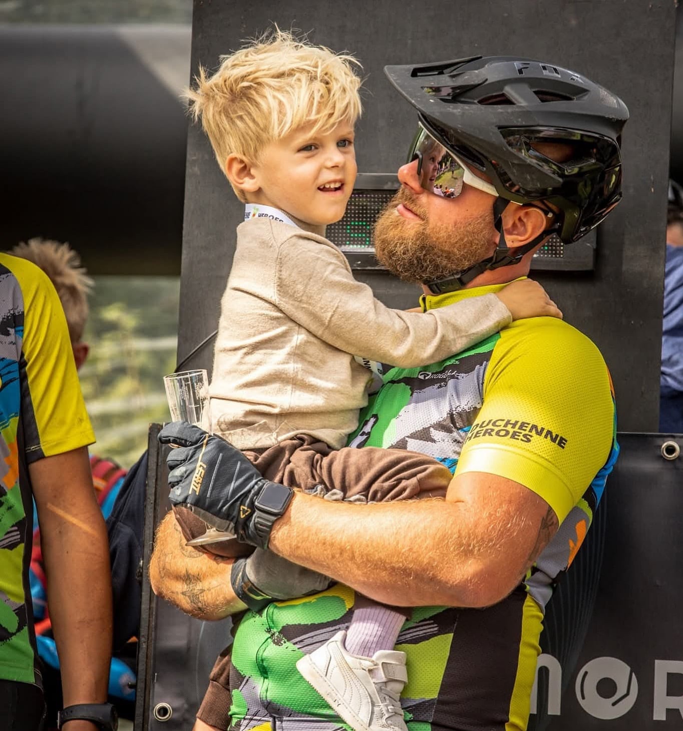 Voor vader Robin is Duchenne Heroes een jaarlijkse sportieve uitdaging op de fiets, een uitlaatklep geworden.  Privé-archief