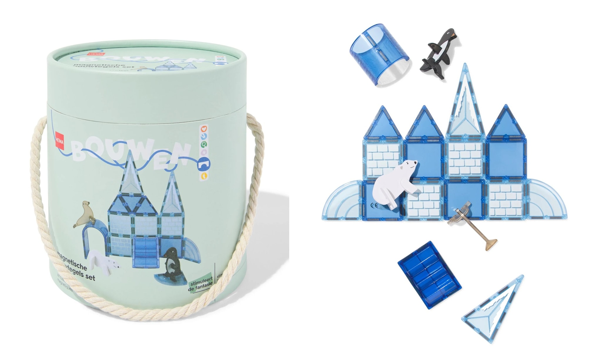 hema magnetische bouwtegels noordpool HEMA