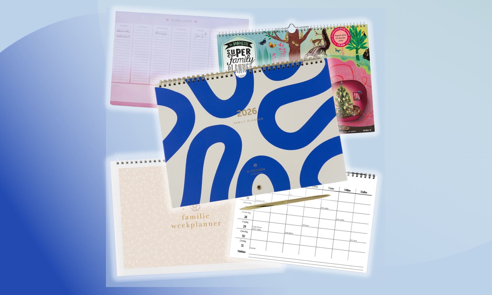 selectie van leuke familieplanners voor het nieuwe jaar 2026 Ouders van Nu