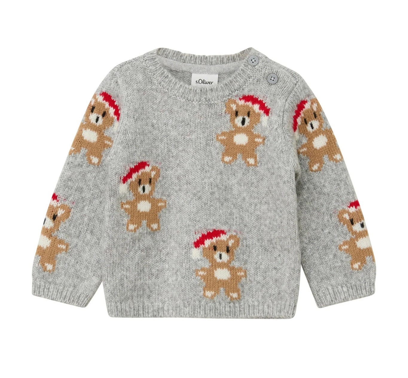s.oliver grijze kersttrui kinderen via wehkamp s.Oliver