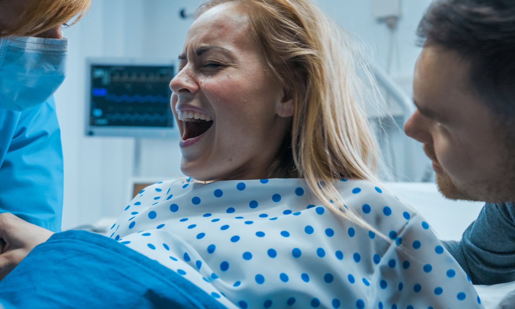 ‘Duw hem maar weer terug’: 15x onverwachte dingen die jullie uitriepen tijdens de bevalling Getty Images