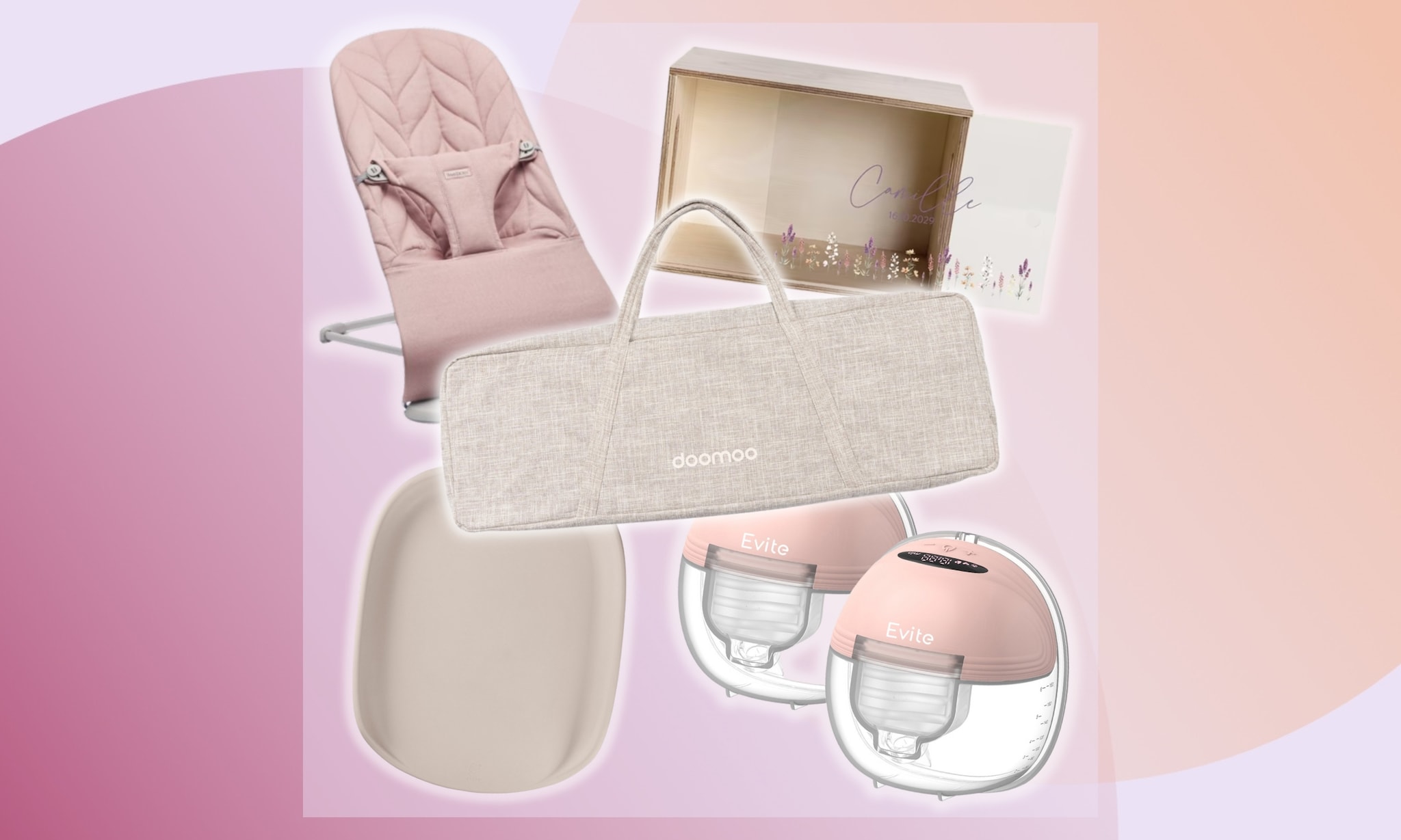 een selectie van de beste babyproducten van 2025, waaronder de babybjorn wipstoel en evite borstkolf Ouders van Nu