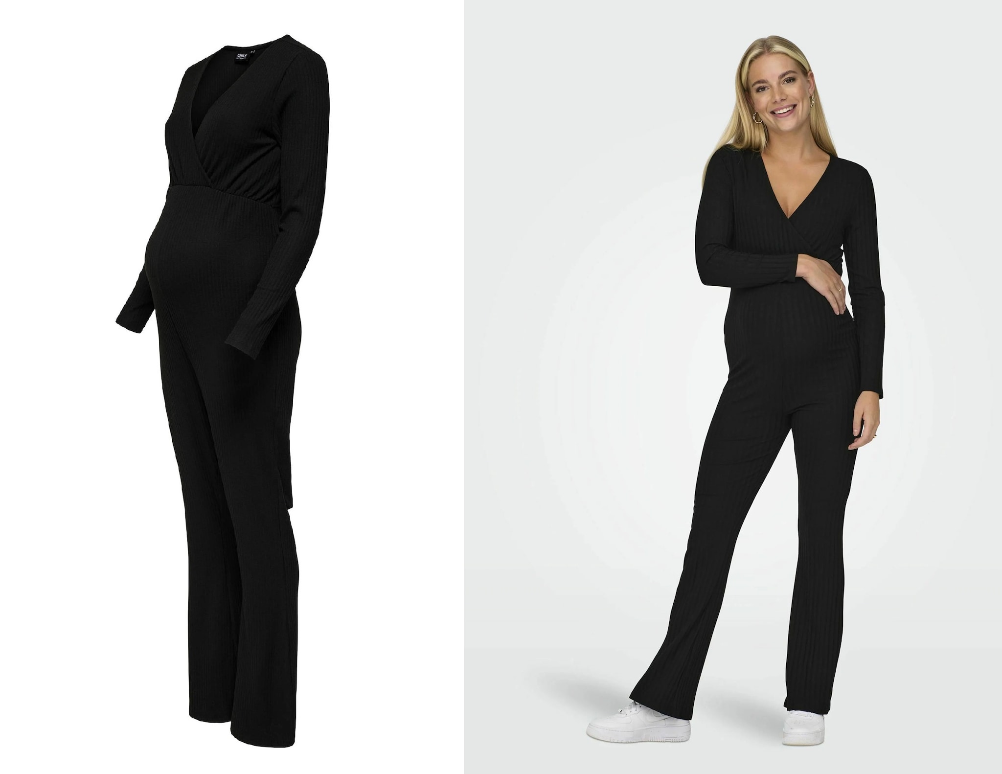 zwangere vrouw in jumpsuit only maternity Only Maternity
