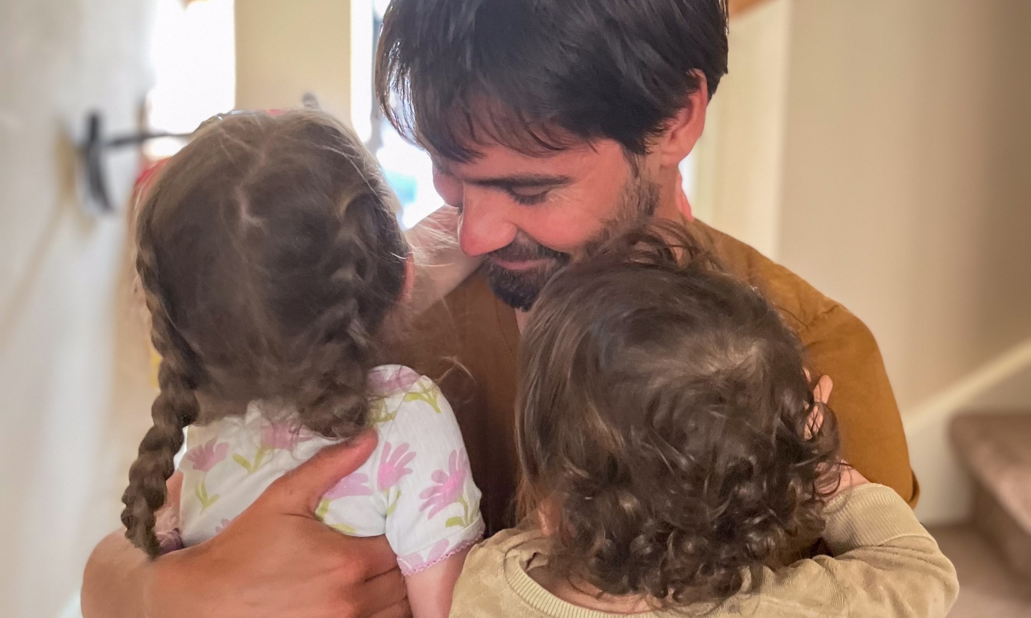 Bas en zijn twee kinderen, bij rubriek Had ik maar. Getty Images