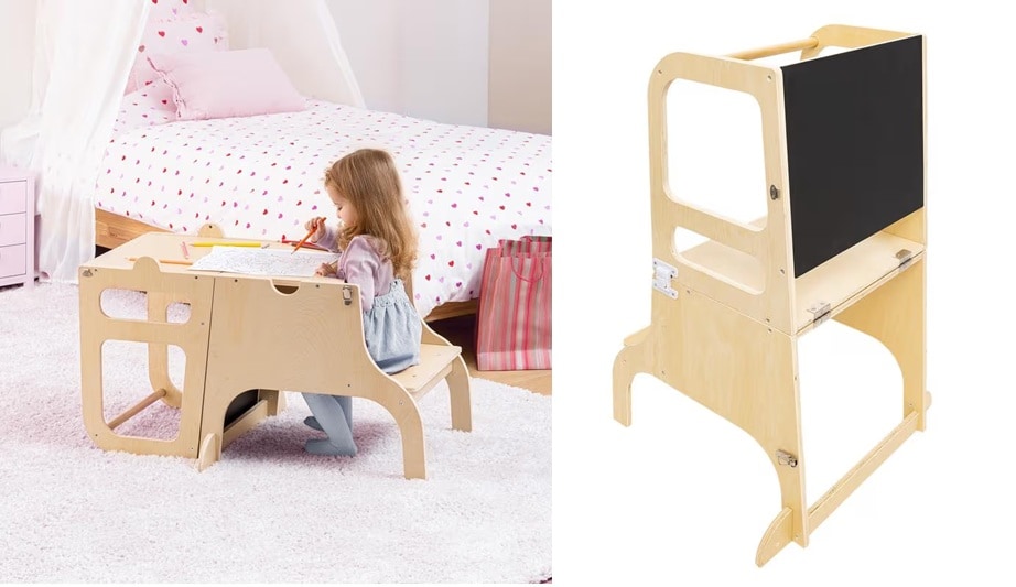 action 2-in-1 leertoren met tafeltje en tekenbord Action