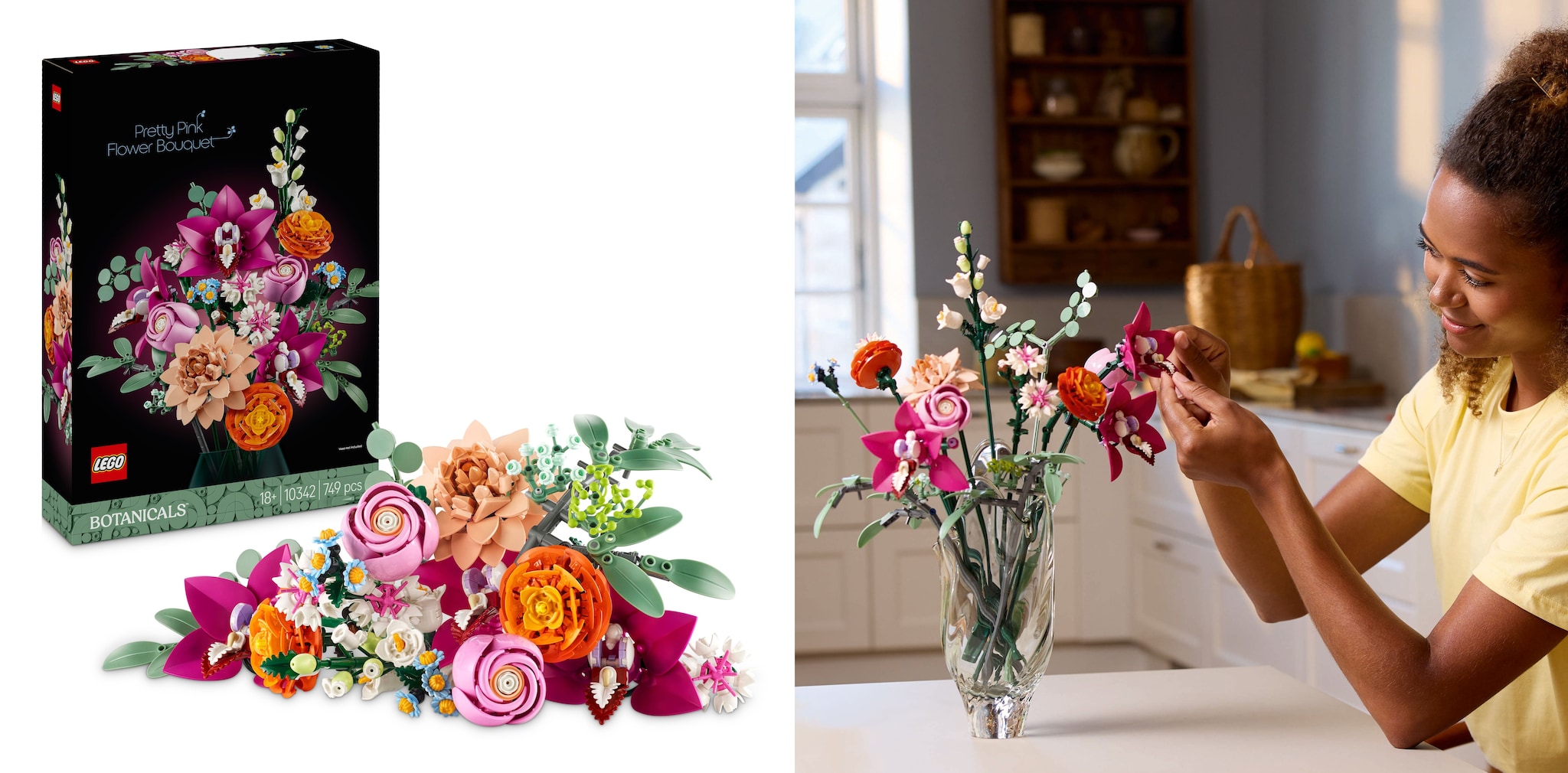 lego botanicals pretty pink flower bouquet LEGO