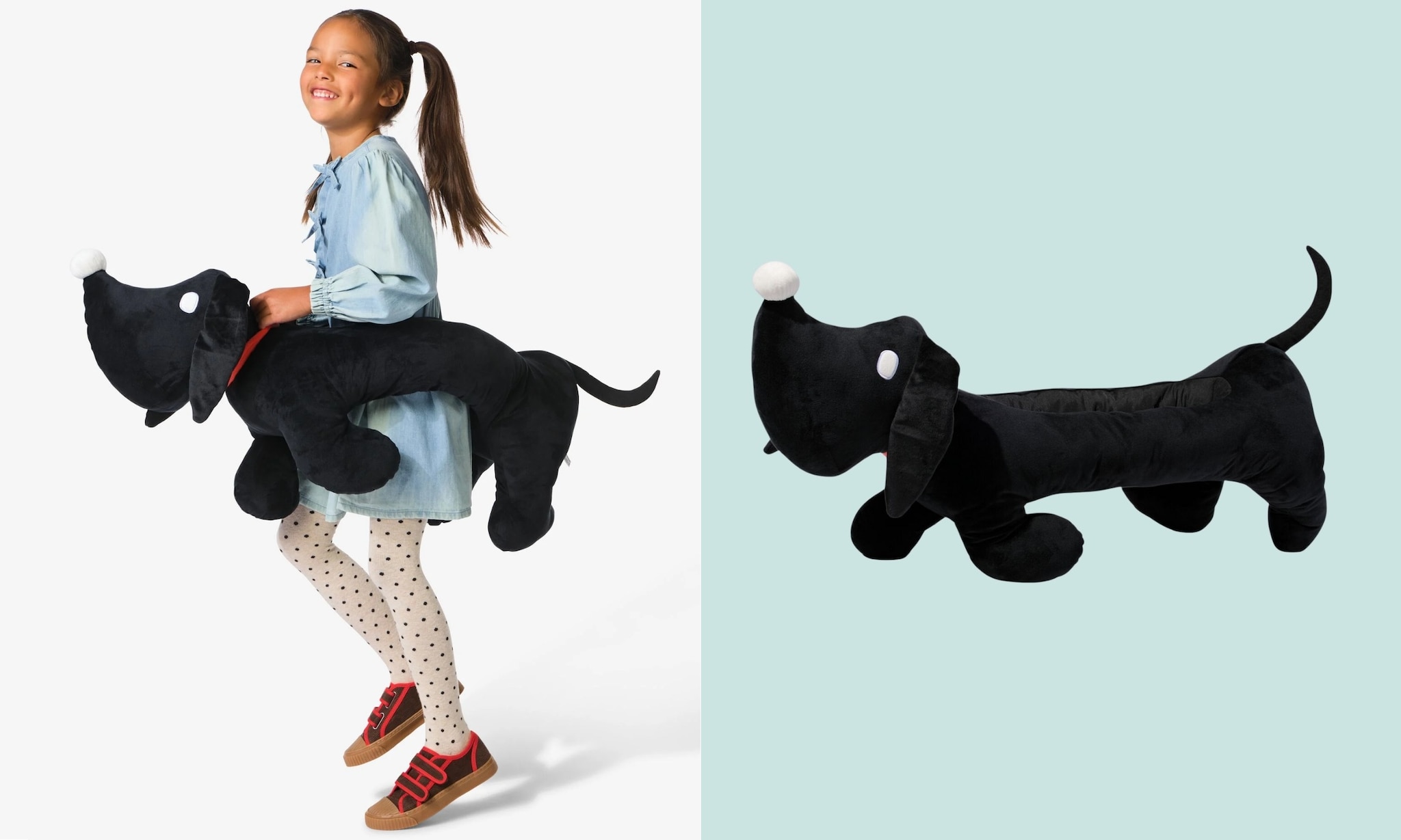 meisje draagt takkie kostuum van HEMA, leuk verkleedpak voor carnaval dat er ook voor volwassenen is HEMA