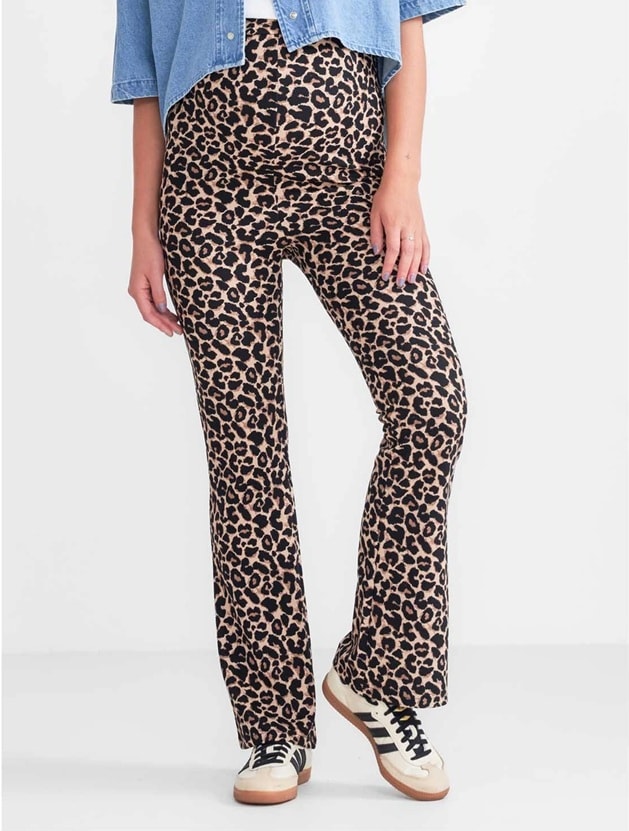 flared zwangerschapsbroek panterprint prenatal Prénatal