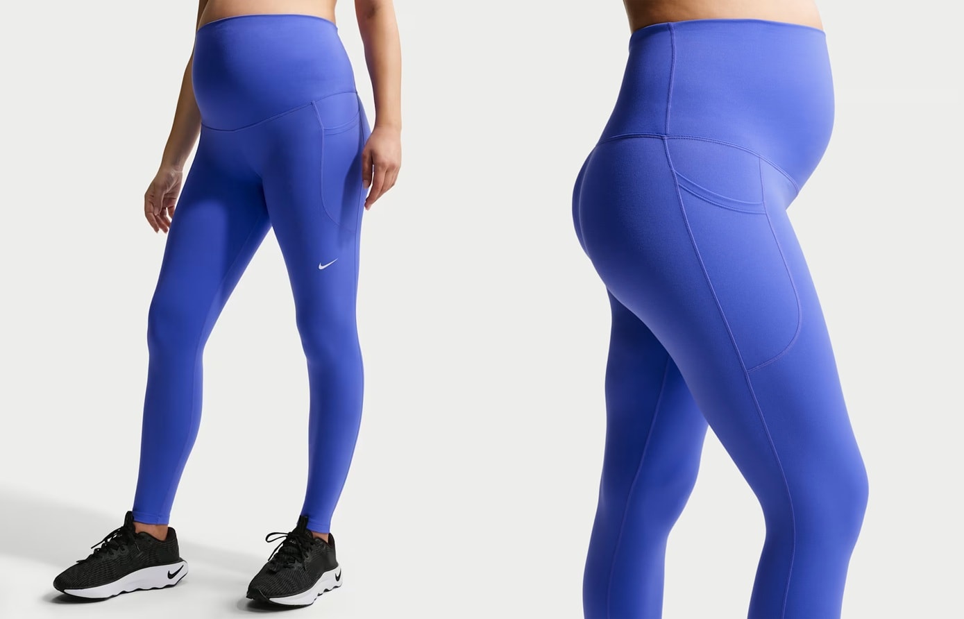 nike blauwe sportlegging zwangerschap Nike