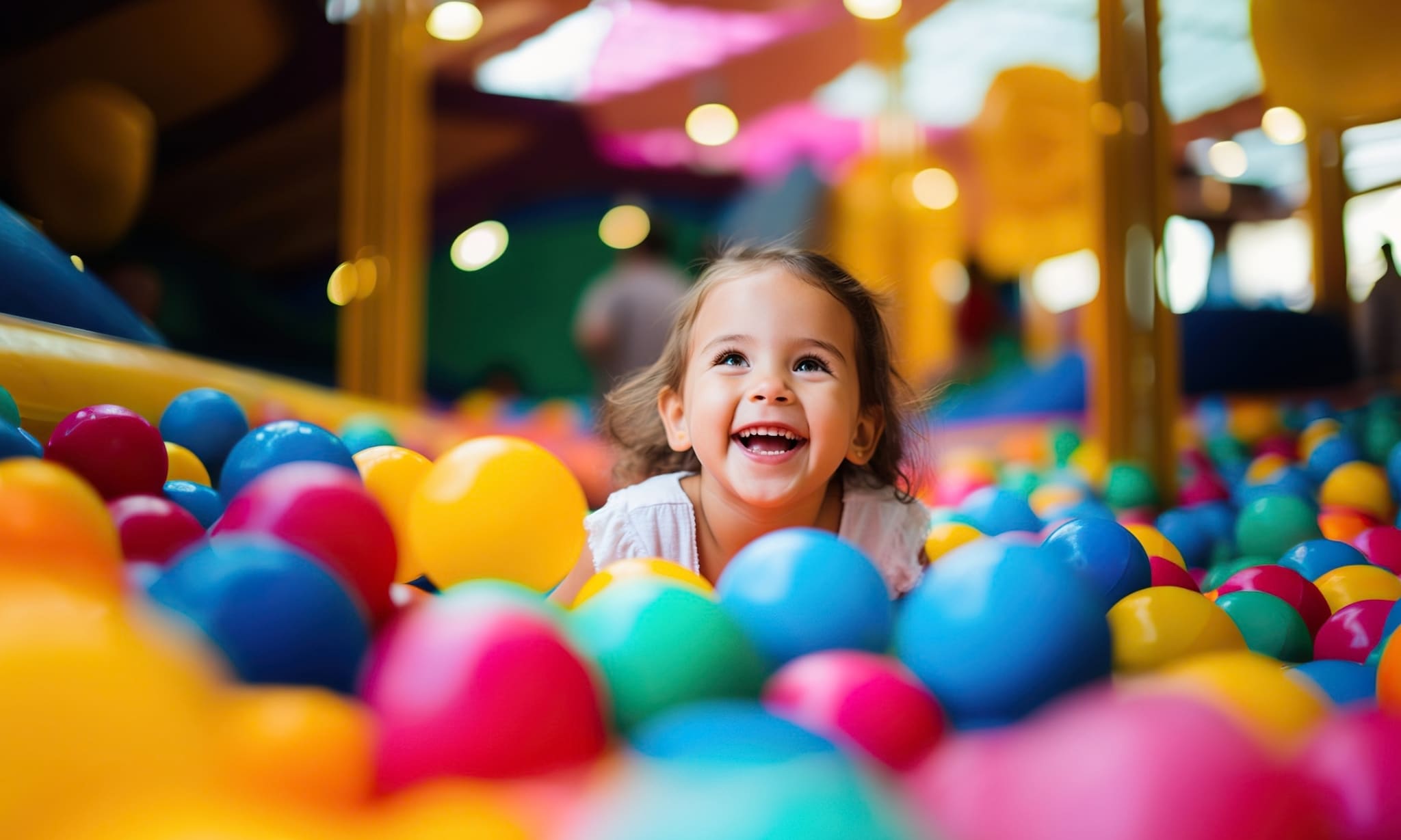 Kind spelen in indoor speelpark