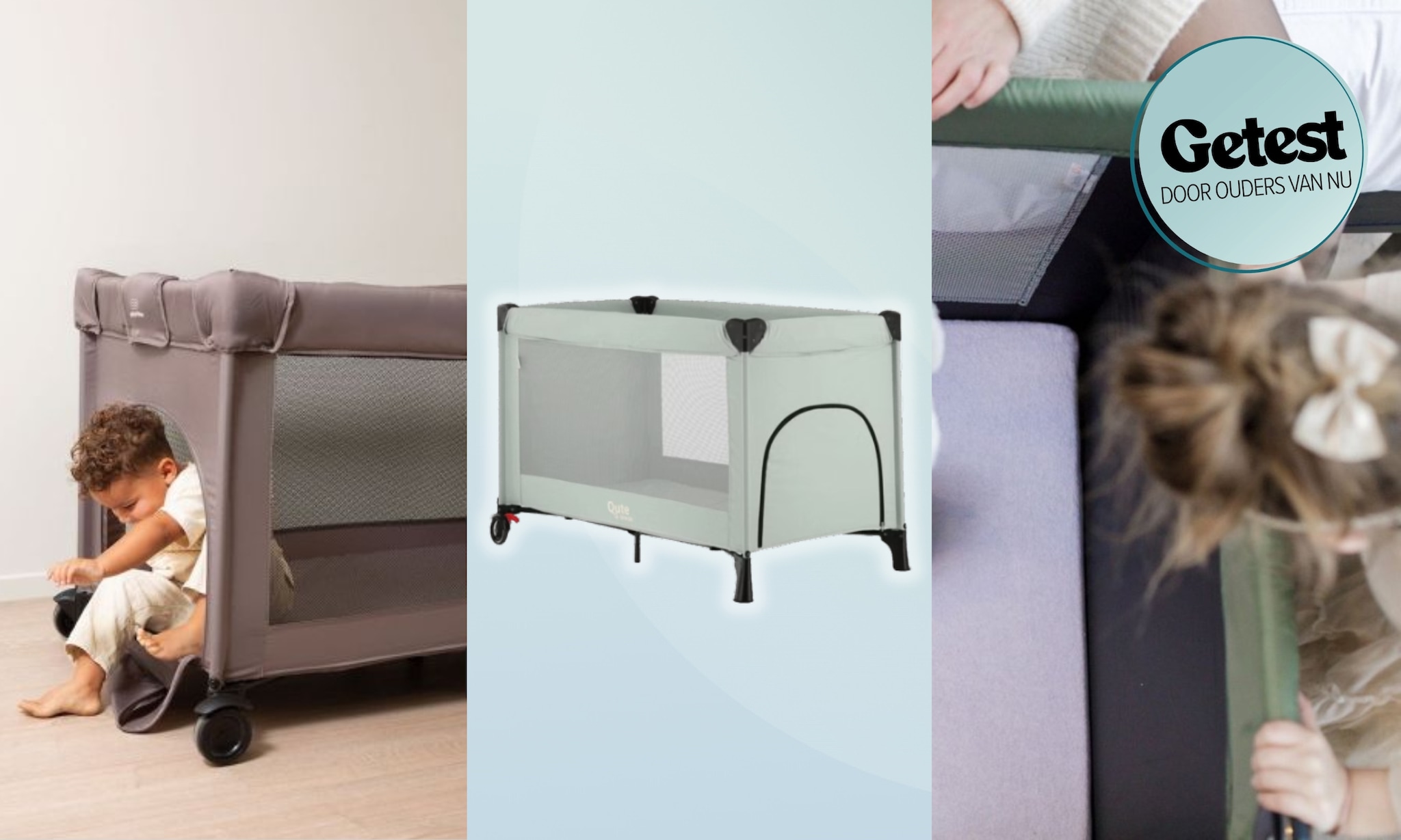 selectie van de beste campingbedjes van 2026, getest door de redactie van ouders van nu Qute/Koelstra