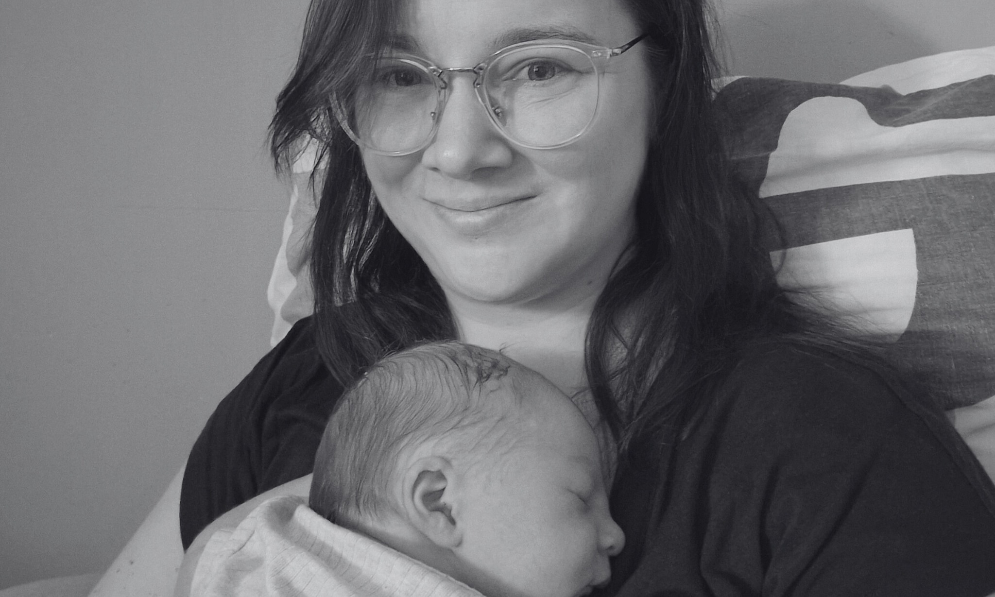 Judith met baby, over haar bevallingsverhaal