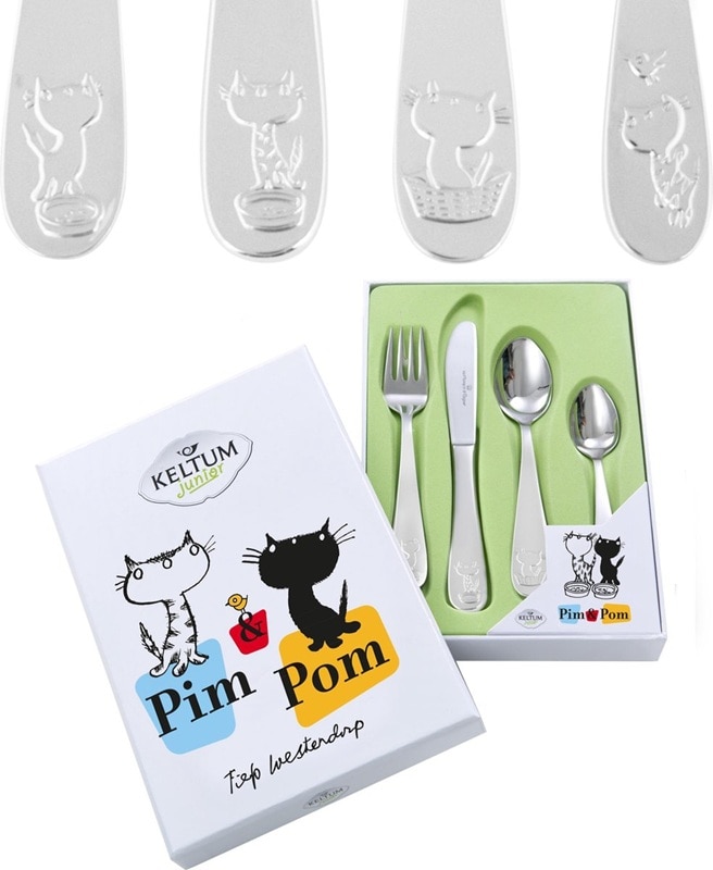 zilveren bestek baby pim en pom Keltum