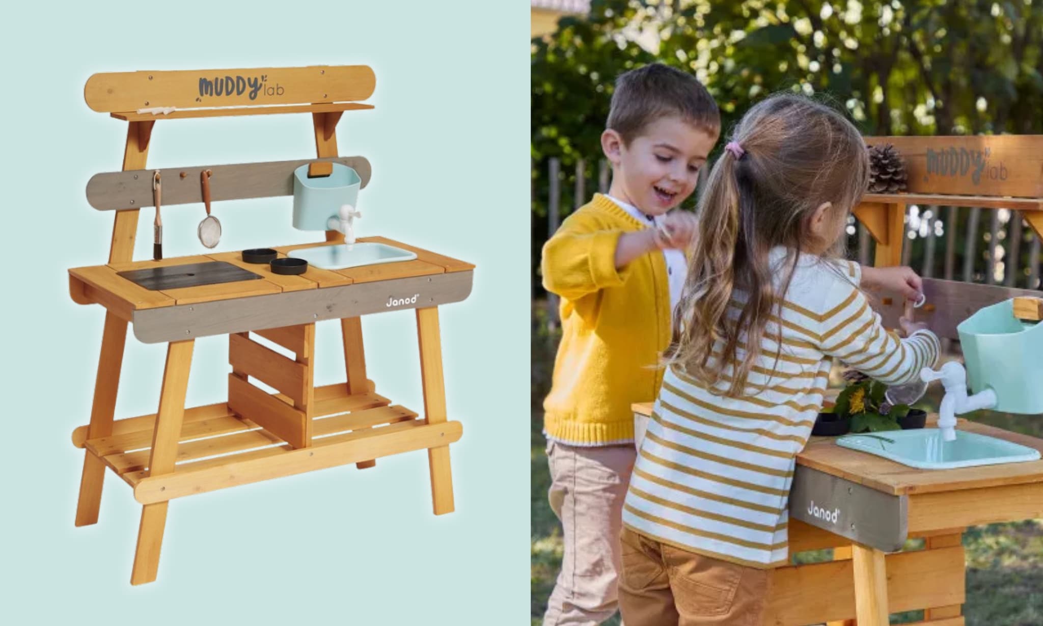de leukste modderkeukens en ander speelgoed om de natuur mee te ontdekken, zoals muddy lab van Janod