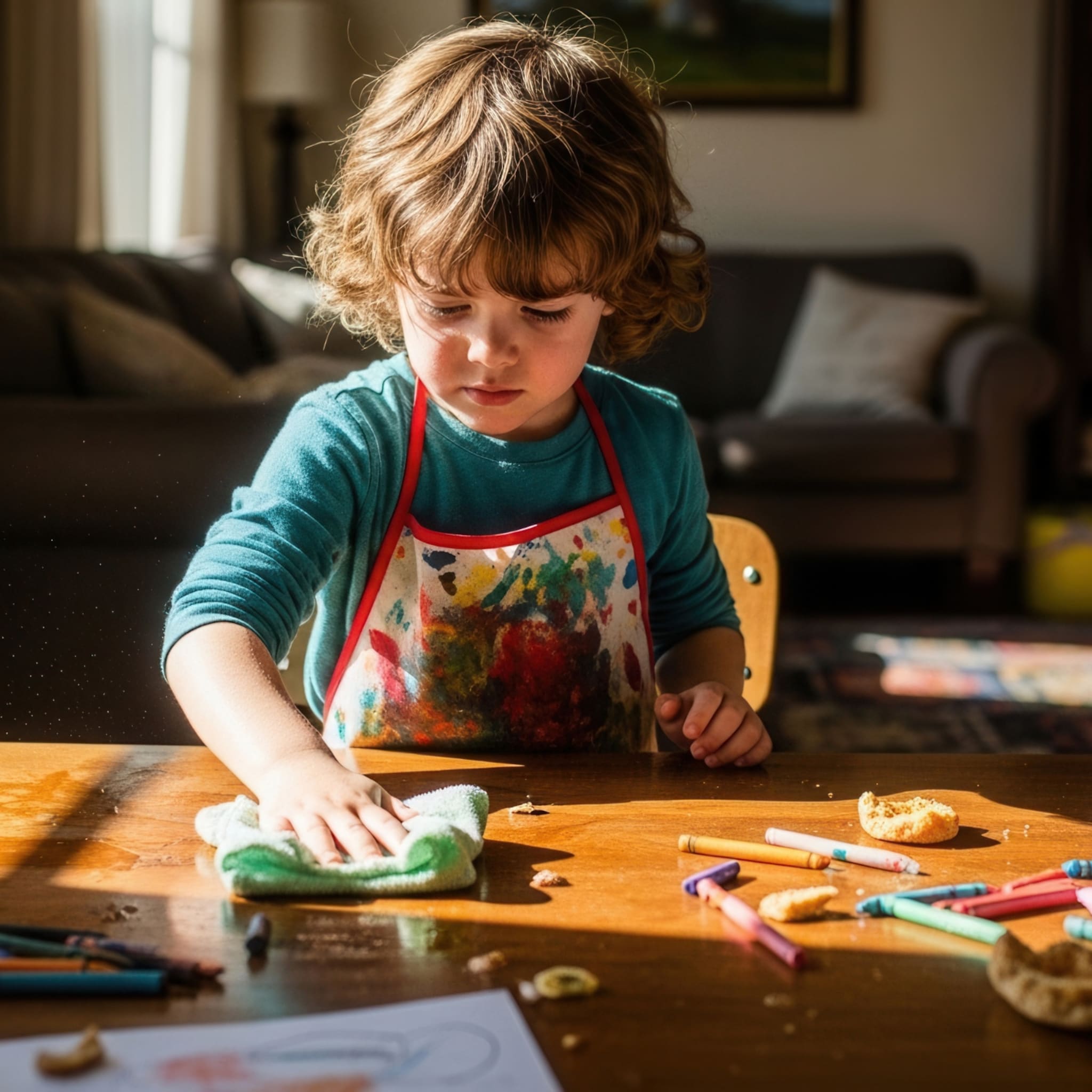 moeder deelt truc kind kamer opruimen