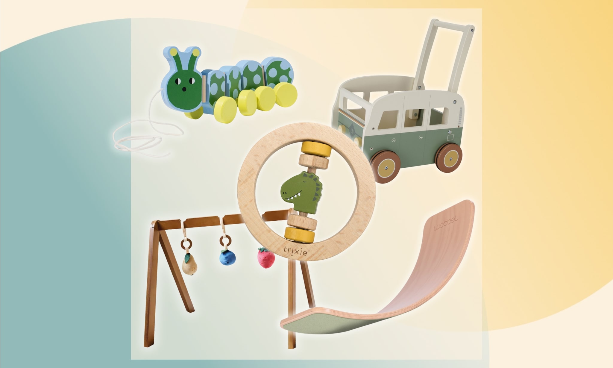 selectie van het leukste houten speelgoed voor baby's en peuters