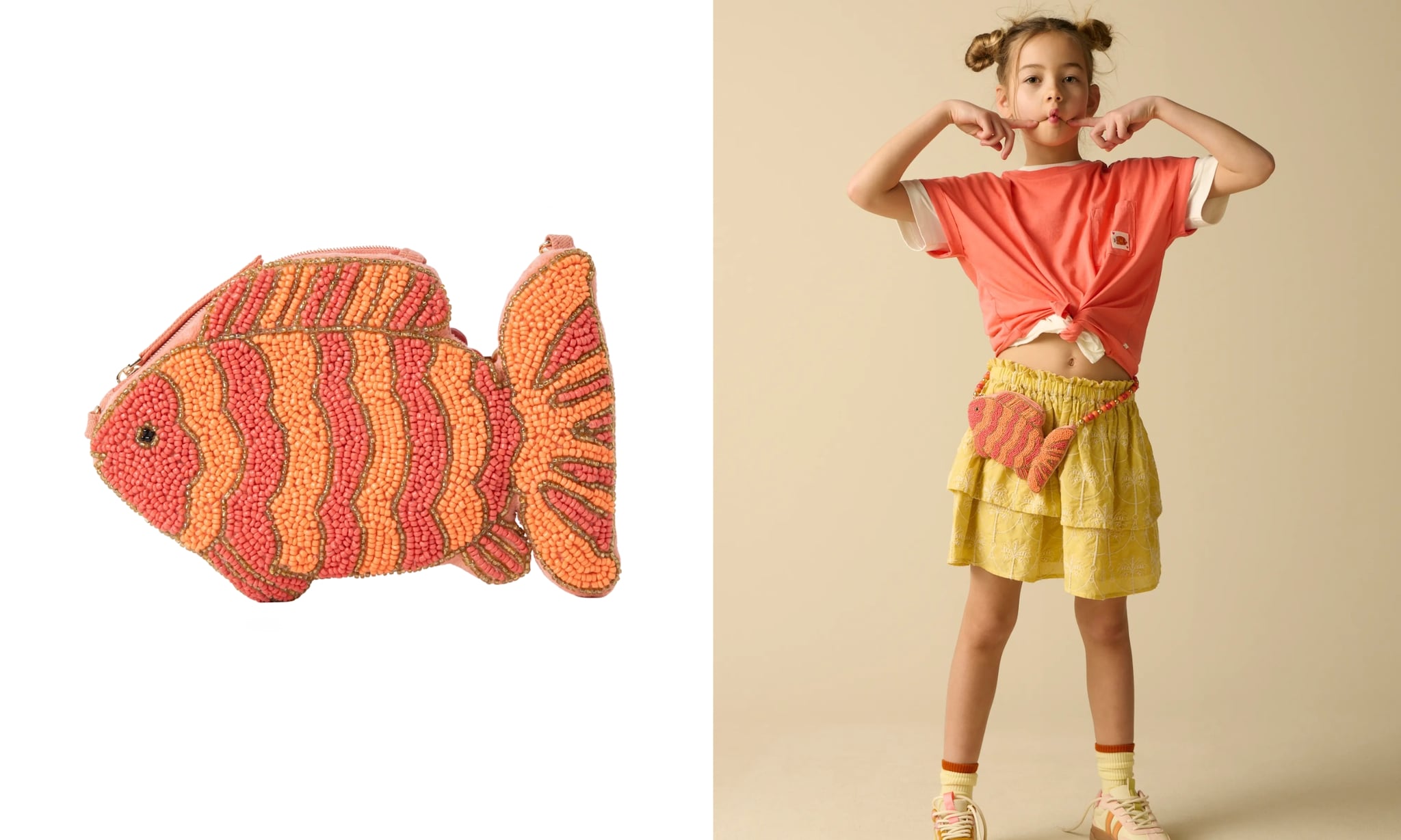 sissy-boy oranje tas in de vorm van een vis Sissy-Boy