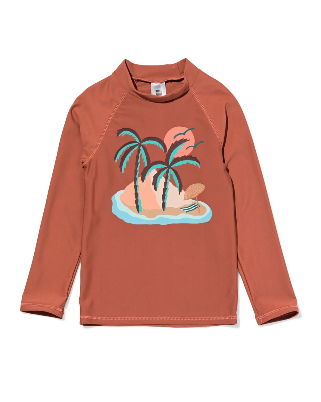 hema uv zwemshirt met palmboomprint voor kinderen HEMA