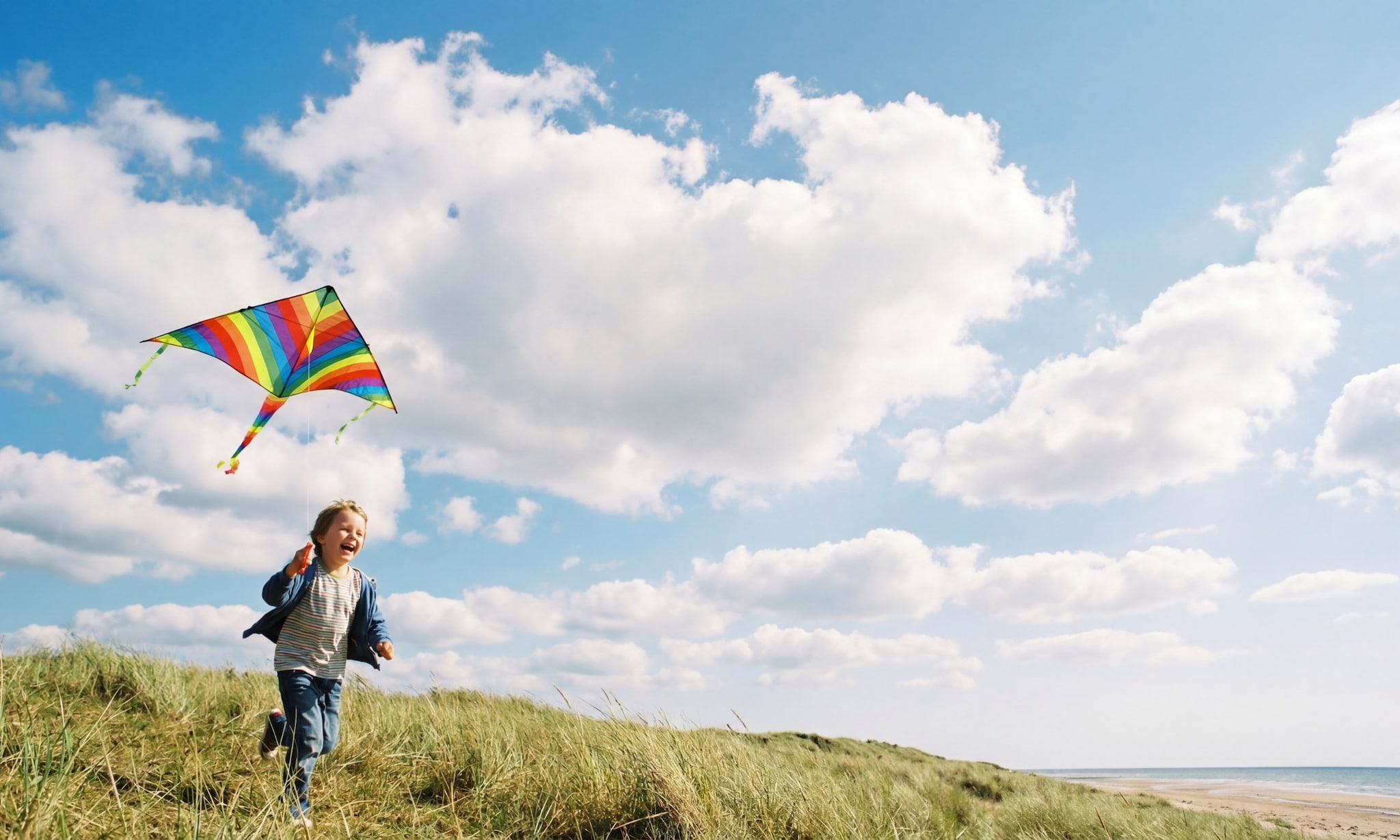 Jongen alleen is aan het vliegeren, bij artikel over ouders met één kind.