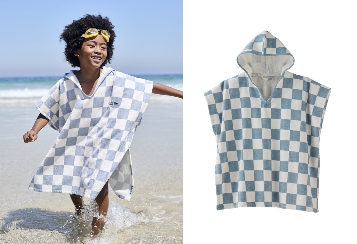 vertbaudet badponcho geblokt Vertbaudet