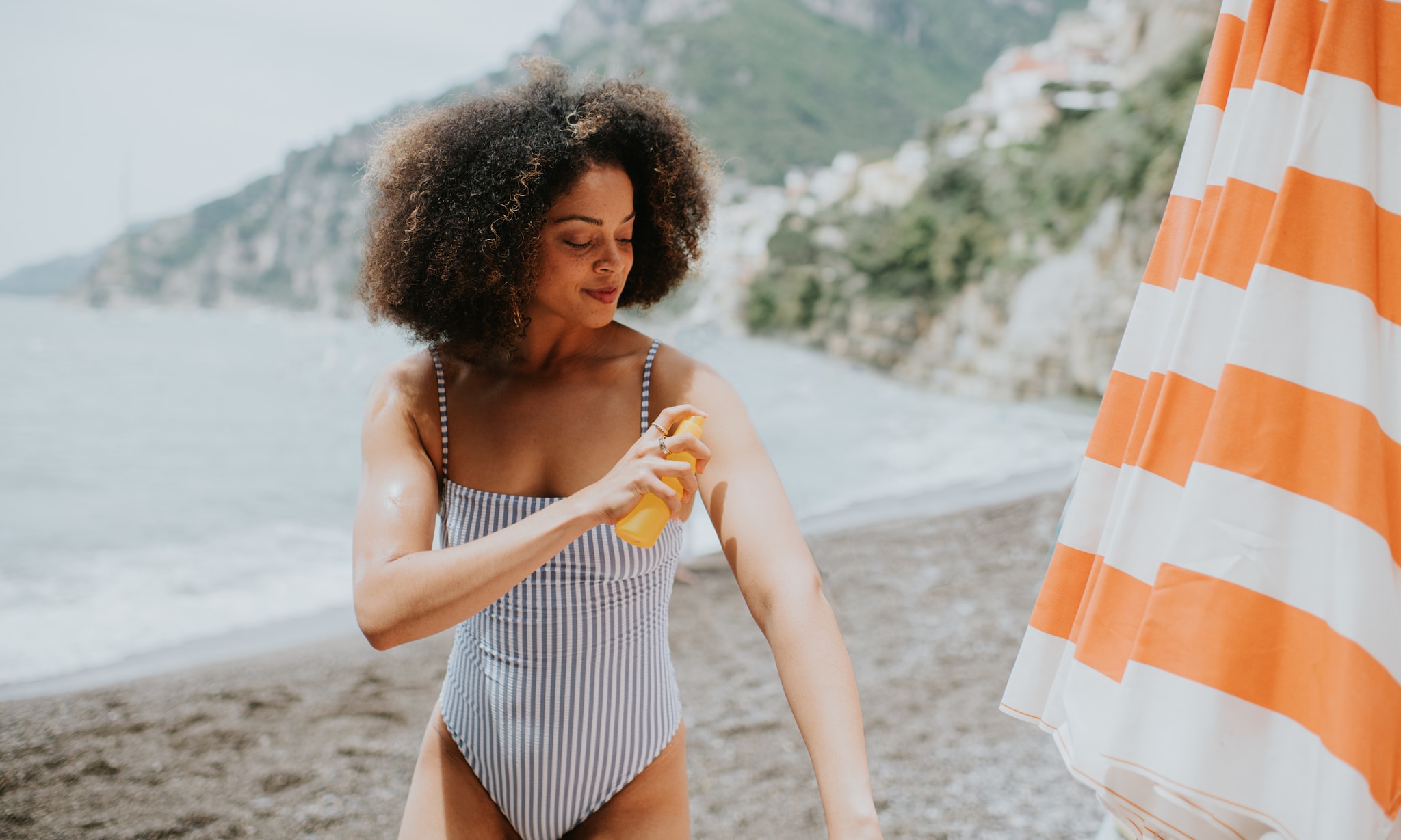 Vrouw op het strand, dit is niet de vrouw uit het interview. Getty Images