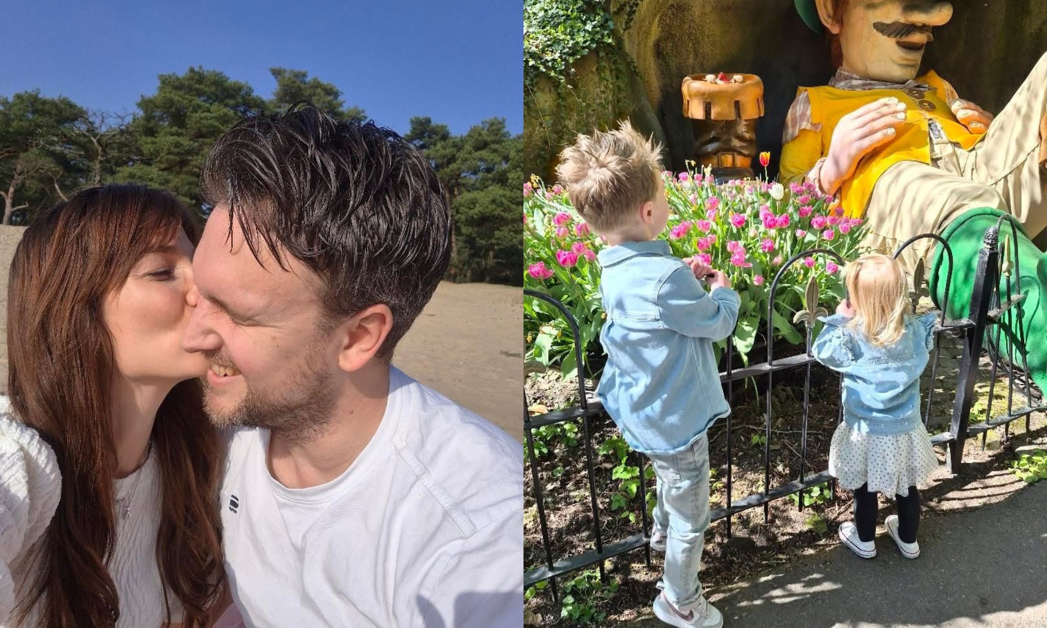 Shirley en haar partner Yorick en hun twee kinderen.