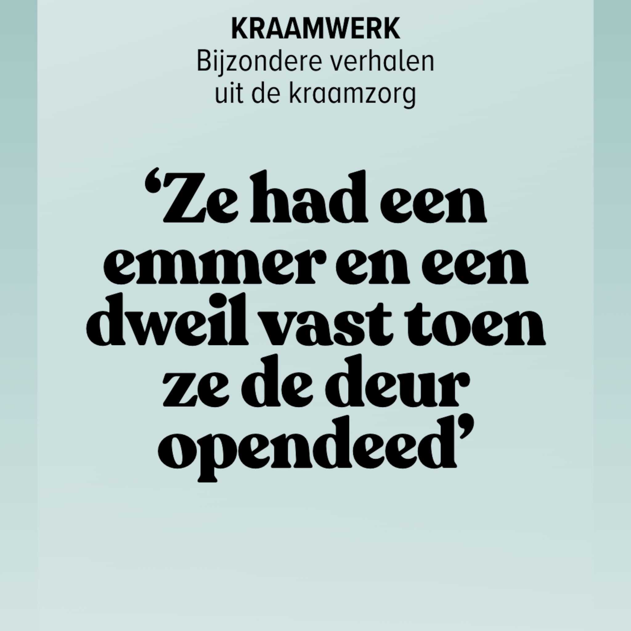 Kraamwerk - emmer en dweil