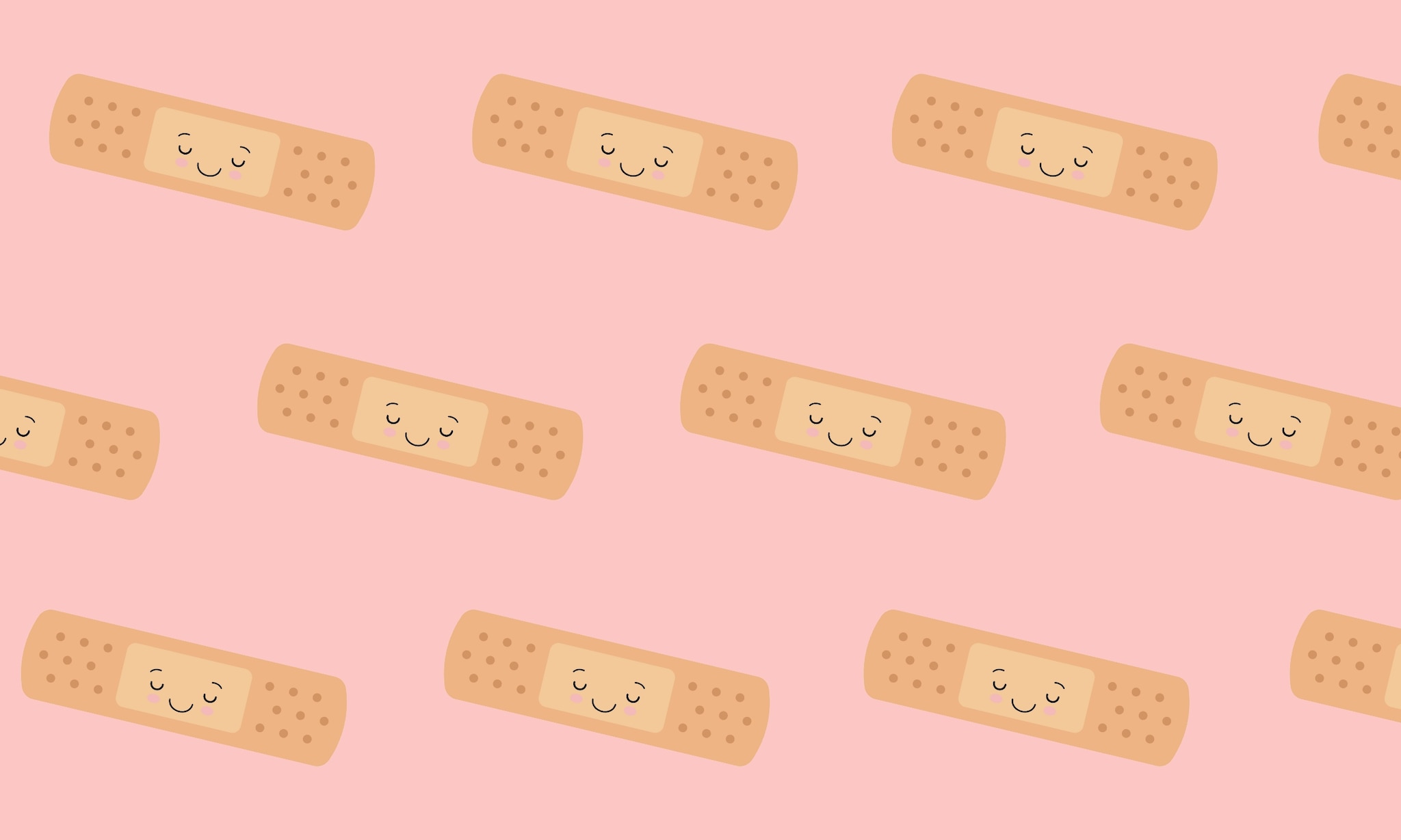 pleisters voor roze achtergrond, voor artikel over ehbo-doos voor kinderen en welke items niet mogen ontbreken