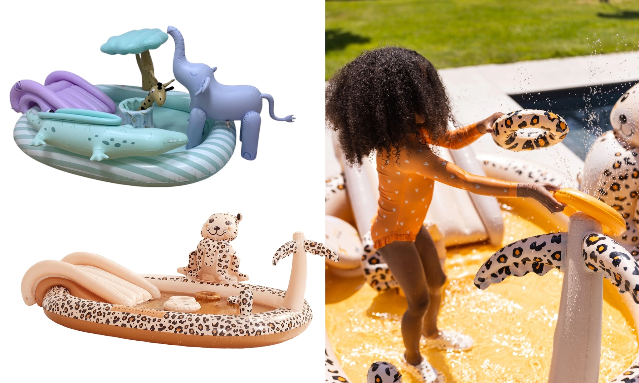 swim essentials opblaaszwembadjes, wildlife en leopard thema Swim Essentials