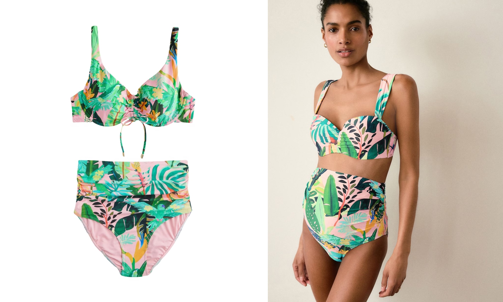 zwangere vrouw draagt zwangerschapsbikini van Next Next