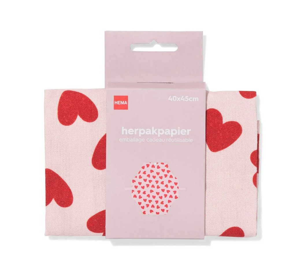herpakpapier hartjes HEMA