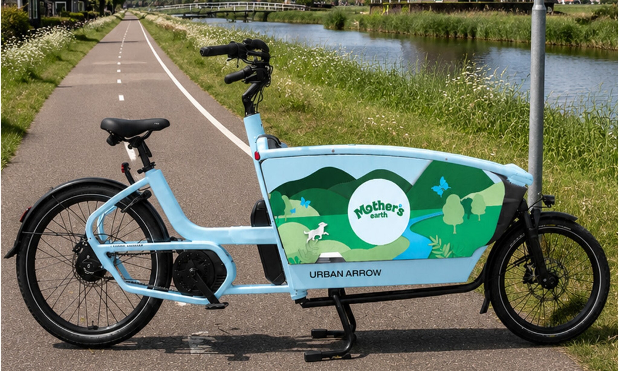 De wasstrips van Mother's Earth bestaan drie jaar en daarom verloten ze een Urban Arrow bakfiets.