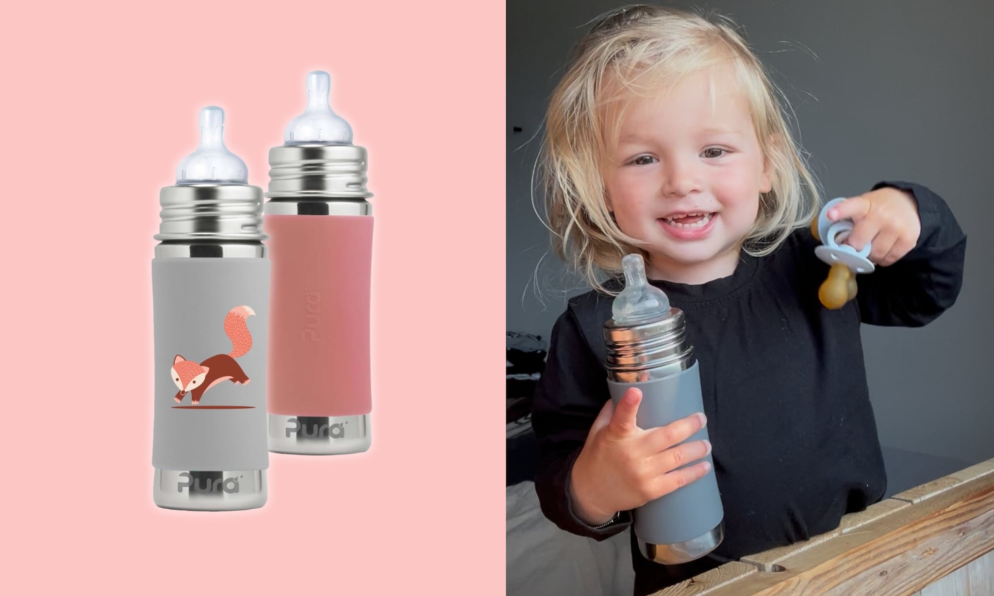 ouders tippen deze rvs pura babyfles